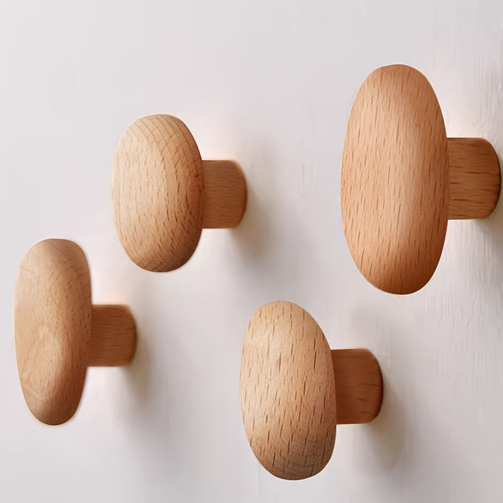 Pebble Wooden Hook Set