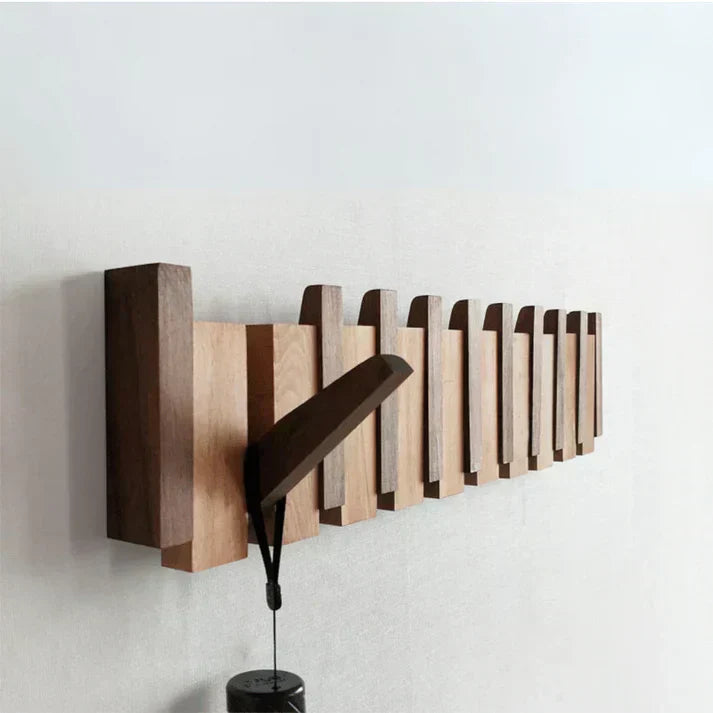 Minimalist Wooden Wall-Mounted Coat Rack