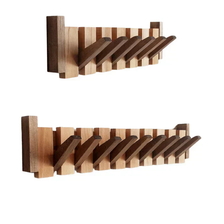 Minimalist Wooden Wall-Mounted Coat Rack